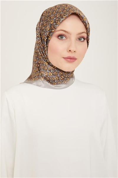 Armine Klasik Desenli Twill İpek Eşarp 24Ya9134 67 38