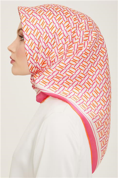 Armine Klasik Desenli Twill İpek Eşarp 24Ya9149 8 32