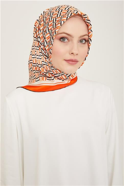 Armine Klasik Desenli Twill İpek Eşarp 24Ya9149 8 37