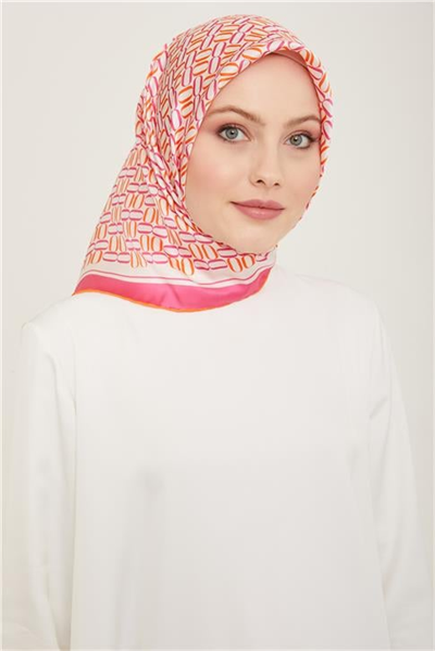 Armine Klasik Desenli Twill İpek Eşarp 24Ya9149 8 32
