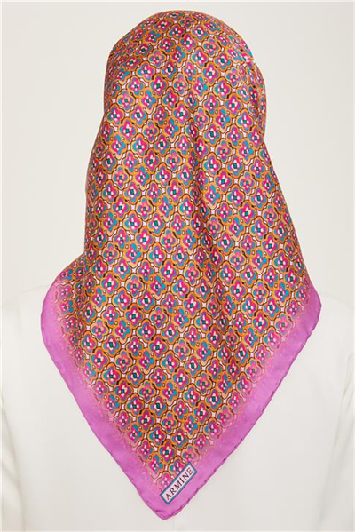 Armine Klasik Desenli Twill İpek Eşarp 24Ya9134 67 03
