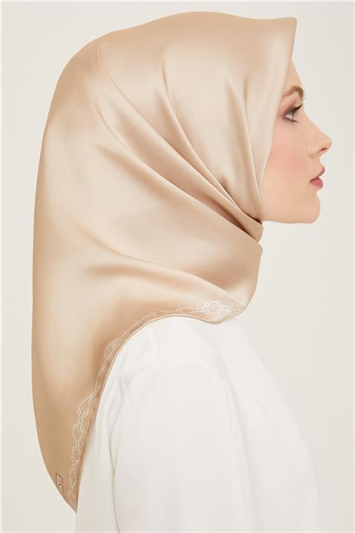 Armine Klasik Desenli Twill İpek Eşarp 24Ya9154 53 02