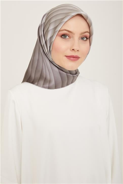 Armine Klasik Desenli Twill İpek Eşarp 24Ya9150 4 87