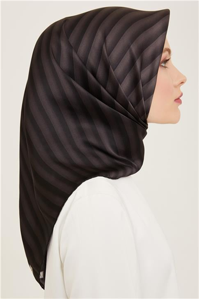 Armine Klasik Desenli Twill İpek Eşarp 24Ya9150 4 85
