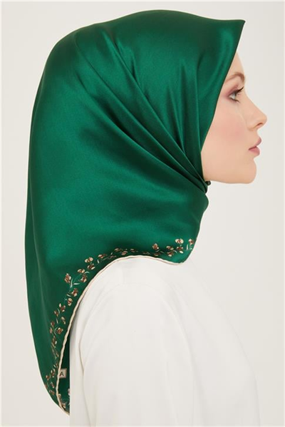 Armine Klasik Desenli Twill İpek Eşarp 24Ya9168 89 89