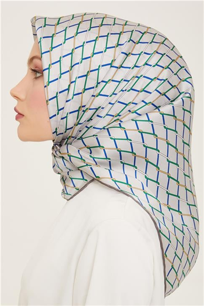 Armine Klasik Desenli Twill İpek Eşarp 24Ya9152 85 33