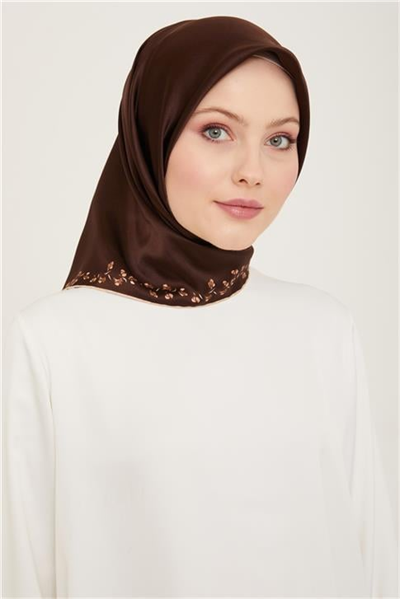 Armine Klasik Desenli Twill İpek Eşarp 24Ya9168 89 88