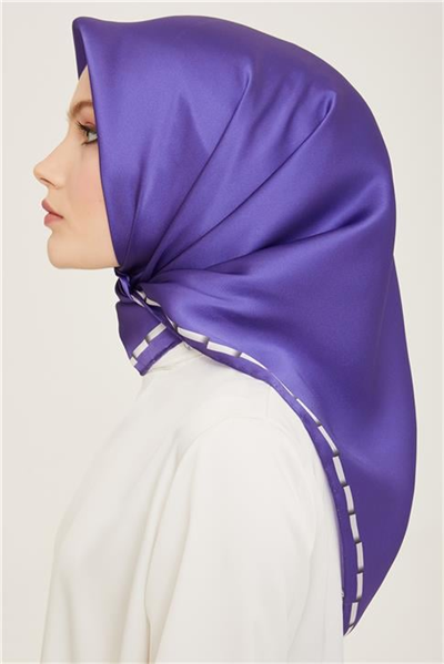 Armine Klasik Desenli Twill İpek Eşarp 24Ya9165 31 56