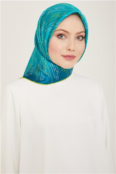 Armine Klasik Desenli Twill İpek Eşarp 24Ya9142 53 36