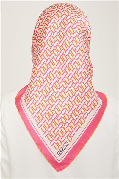 Armine Klasik Desenli Twill İpek Eşarp 24Ya9149 8 32