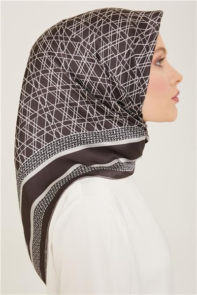 Armine Klasik Desenli Twill İpek Eşarp 24Ya9167 2 53