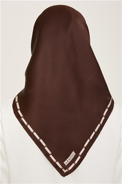 Armine Klasik Desenli Twill İpek Eşarp 24Ya9165 31 80