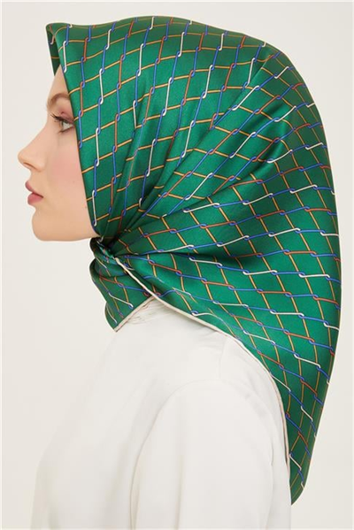 Armine Klasik Desenli Twill İpek Eşarp 24Ya9152 85 85