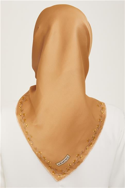 Armine Klasik Desenli Twill İpek Eşarp 24Ya9168 89 52