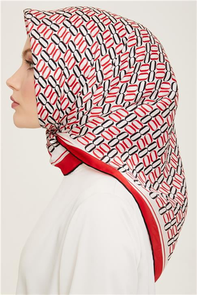 Armine Klasik Desenli Twill İpek Eşarp 24Ya9149 8 31