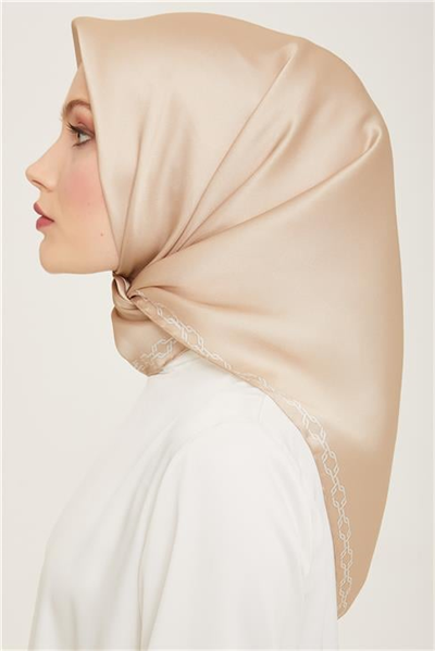 Armine Klasik Desenli Twill İpek Eşarp 24Ya9154 53 02