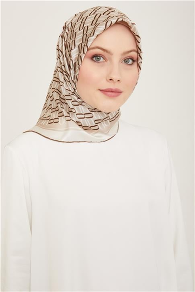 Armine Klasik Desenli Twill İpek Eşarp 24Ya9149 8 36