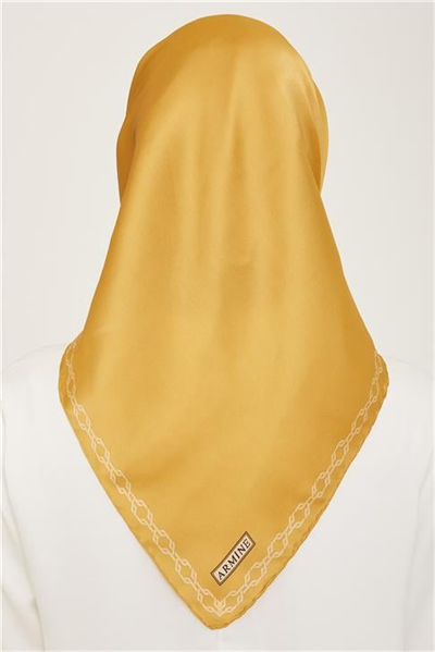 Armine Klasik Desenli Twill İpek Eşarp 24Ya9154 53 51
