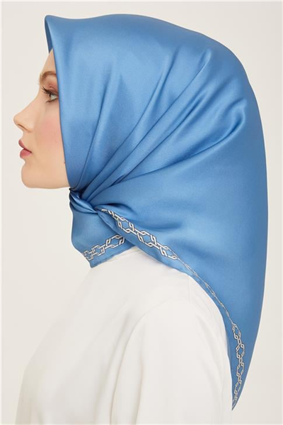 Armine Klasik Desenli Twill İpek Eşarp 24Ya9154 53 80