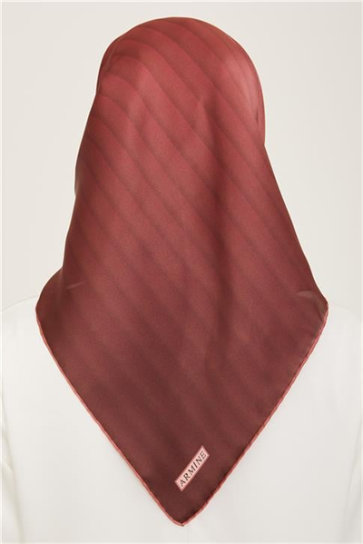 Armine Klasik Desenli Twill İpek Eşarp 24Ya9150 4 02