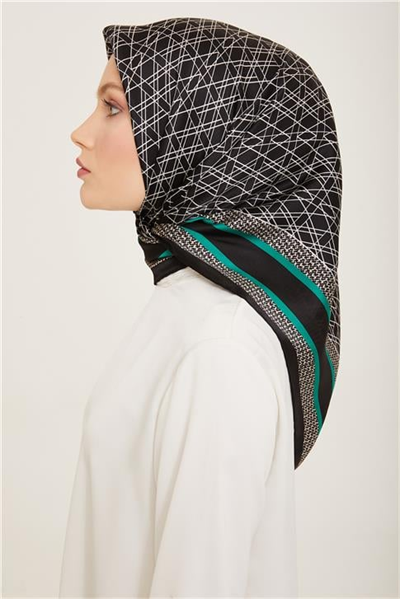 Armine Klasik Desenli Twill İpek Eşarp 24Ya9167 2 35