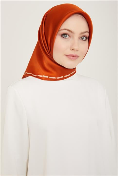 Armine Klasik Desenli Twill İpek Eşarp 24Ya9165 31 12