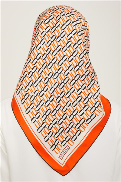 Armine Klasik Desenli Twill İpek Eşarp 24Ya9149 8 37