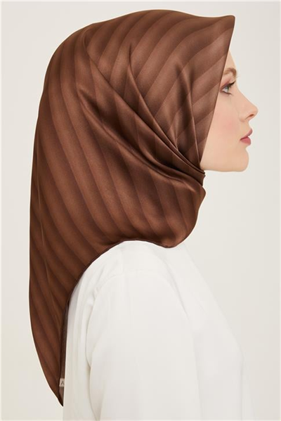 Armine Klasik Desenli Twill İpek Eşarp 24Ya9150 4 92