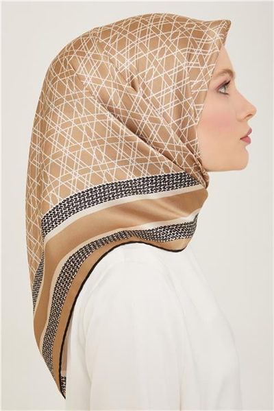 Armine Klasik Desenli Twill İpek Eşarp 24Ya9167 2 34