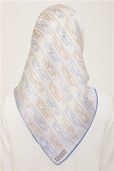 Armine Klasik Desenli Twill İpek Eşarp 24Ya9142 53 04