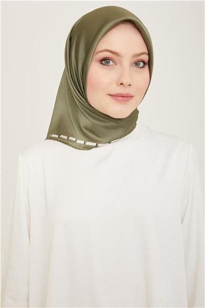 Armine Klasik Desenli Twill İpek Eşarp 24Ya9165 31 32