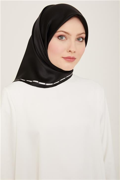 Armine Klasik Desenli Twill İpek Eşarp 24Ya9165 31 09