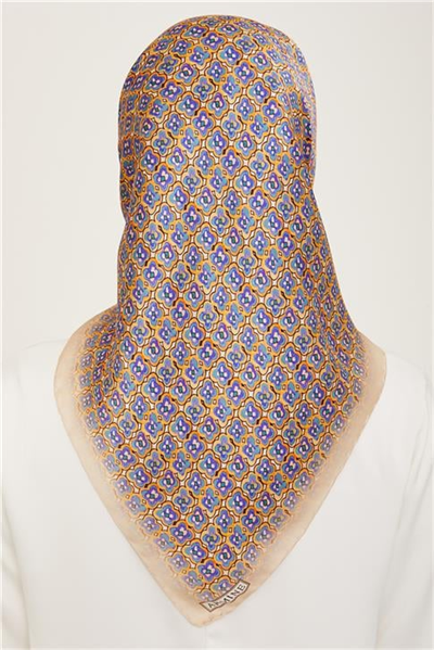 Armine Klasik Desenli Twill İpek Eşarp 24Ya9134 67 32