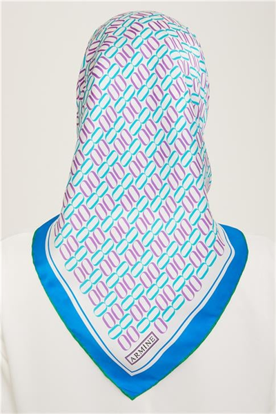 Armine Klasik Desenli Twill İpek Eşarp 24Ya9149 8 35