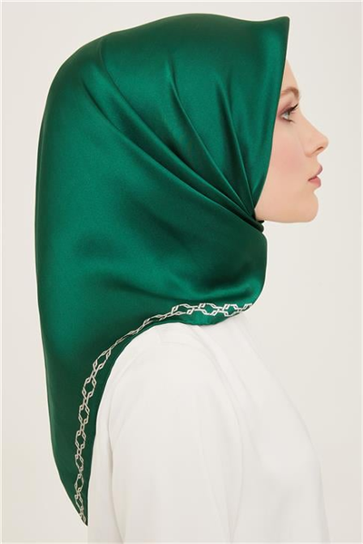 Armine Klasik Desenli Twill İpek Eşarp 24Ya9154 53 86