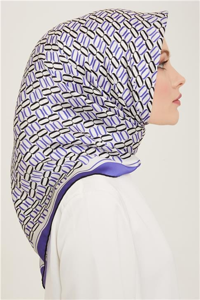 Armine Klasik Desenli Twill İpek Eşarp 24Ya9149 8 38