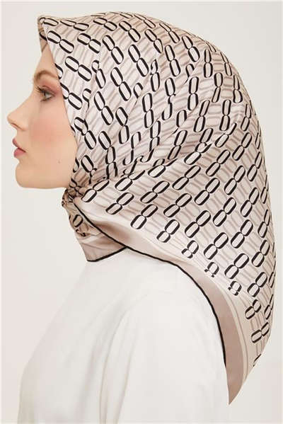Armine Klasik Desenli Twill İpek Eşarp 24Ya9149 8 03