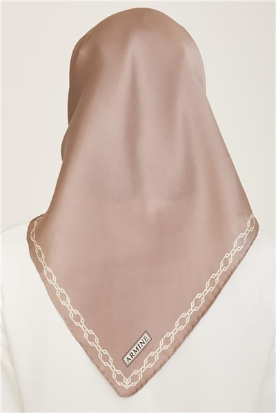 Armine Klasik Desenli Twill İpek Eşarp 24Ya9154 53 32