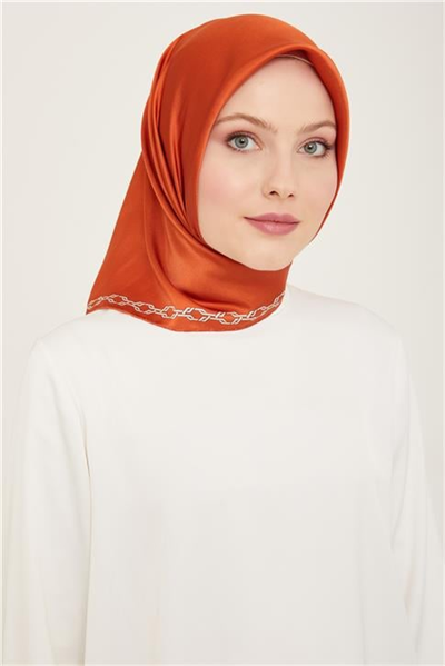 Armine Klasik Desenli Twill İpek Eşarp 24Ya9154 53 05