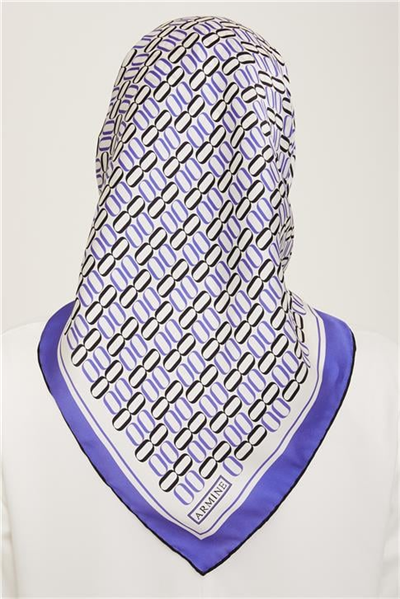 Armine Klasik Desenli Twill İpek Eşarp 24Ya9149 8 38