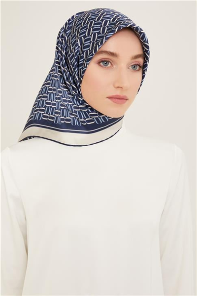 Armine Klasik Desenli Twill İpek Eşarp 24Ya9149 8 08