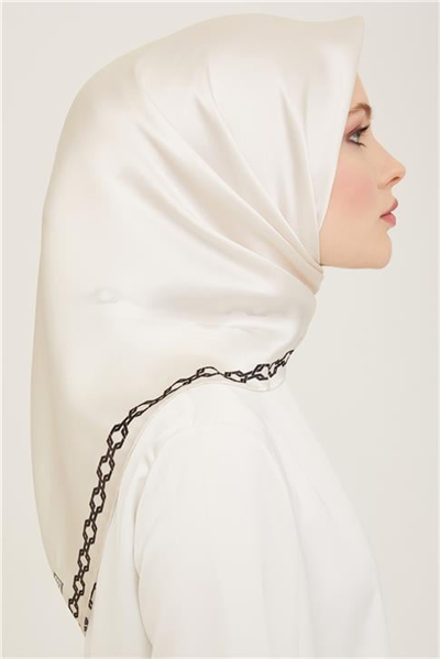 Armine Klasik Desenli Twill İpek Eşarp 24Ya9149 8 54