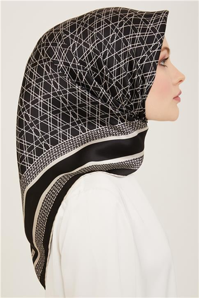 Armine Klasik Desenli Twill İpek Eşarp 24Ya9167 2 01