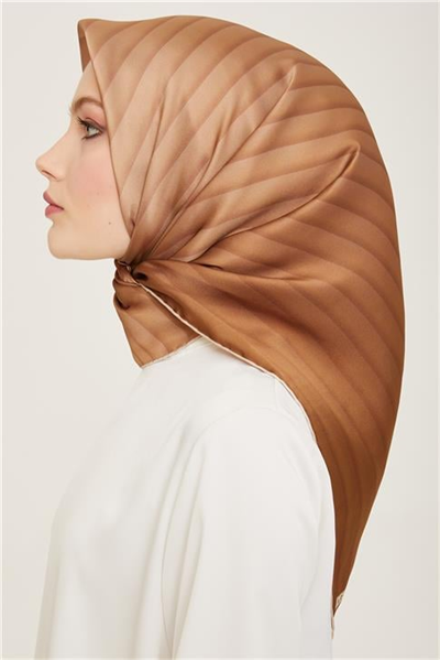 Armine Klasik Desenli Twill İpek Eşarp 24Ya9150 4 86