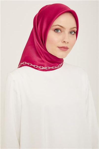 Armine Klasik Desenli Twill İpek Eşarp 24Ya9154 53 81