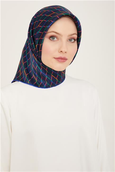 Armine Klasik Desenli Twill İpek Eşarp 24Ya9152 85 10
