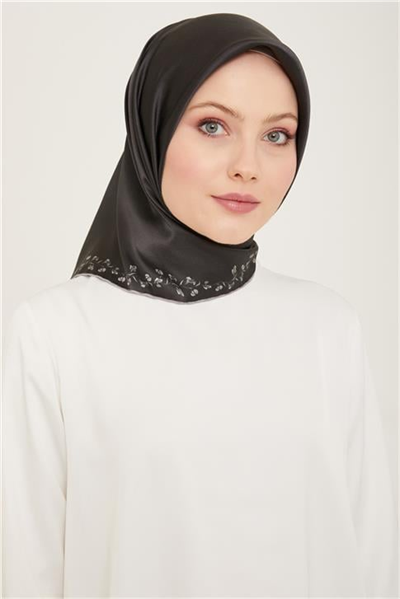 Armine Klasik Desenli Twill İpek Eşarp 24Ya9168 89 87