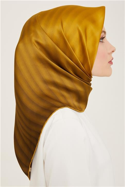 Armine Klasik Desenli Twill İpek Eşarp 24Ya9150 4 52