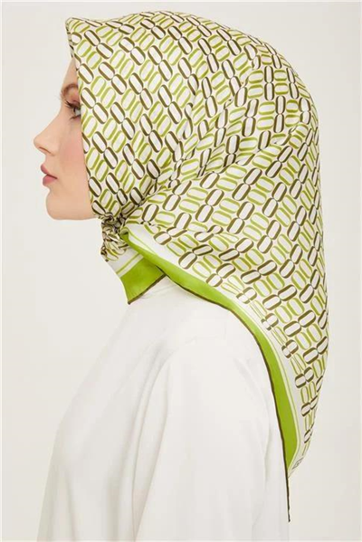 Armine Klasik Desenli Twill İpek Eşarp 24Ya9149 8 54