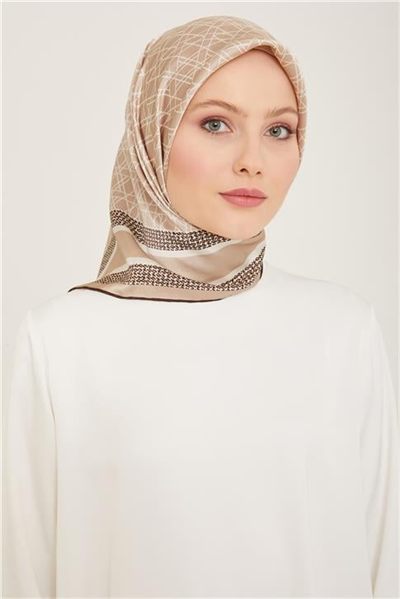 Armine Klasik Desenli Twill İpek Eşarp 24Ya9167 2 83